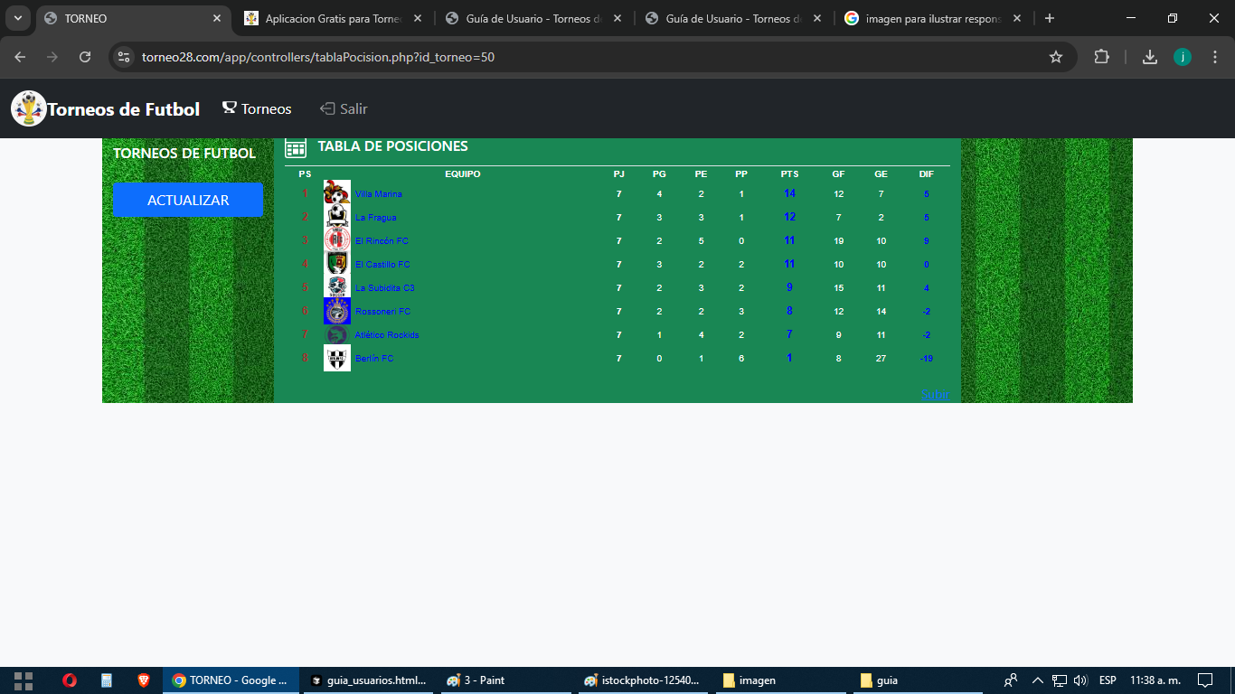 Estadísticas y tablas